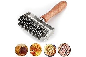 Pastry Lattice Roller Cutter - Stainless Steel Dough Lattice for Pie Pizza...