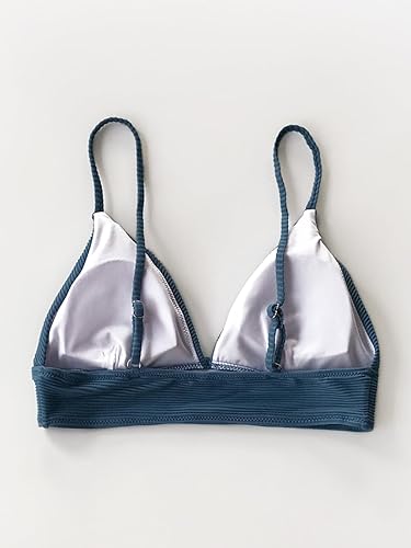 Miniatura 5 de CUPSHE Bikini Top for Women Swimsuit V Neck Textured Bathing Suit