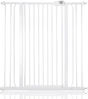 Bettacare Child and Pet Gate, 100.8cm - 108.4cm, White, Extra Tall Gate 104cm in Height, Pressure Fit Stair Gate, Baby Gate and Suitable for Dog Gate or Pet Barrier, Easy Installation