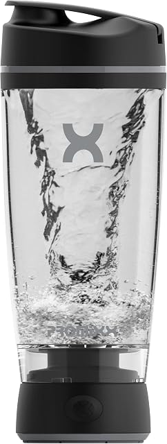 Promixx Original Shaker Bottle - Battery-powered for Smooth Protein Shakes - BPA Free, 600ml Cup (Black)