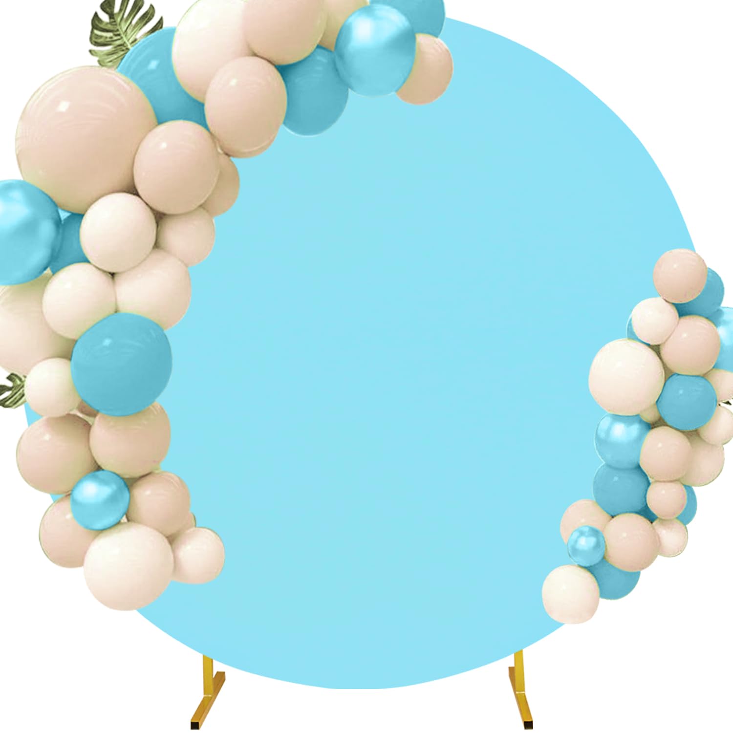 7.2FT Round Wedding Arch Cover for 7.2FT Circle Arch Stand, Thick Polyester Fabric Adjustable Circle Arch Backdrop Cover for Wedding Birthday Party