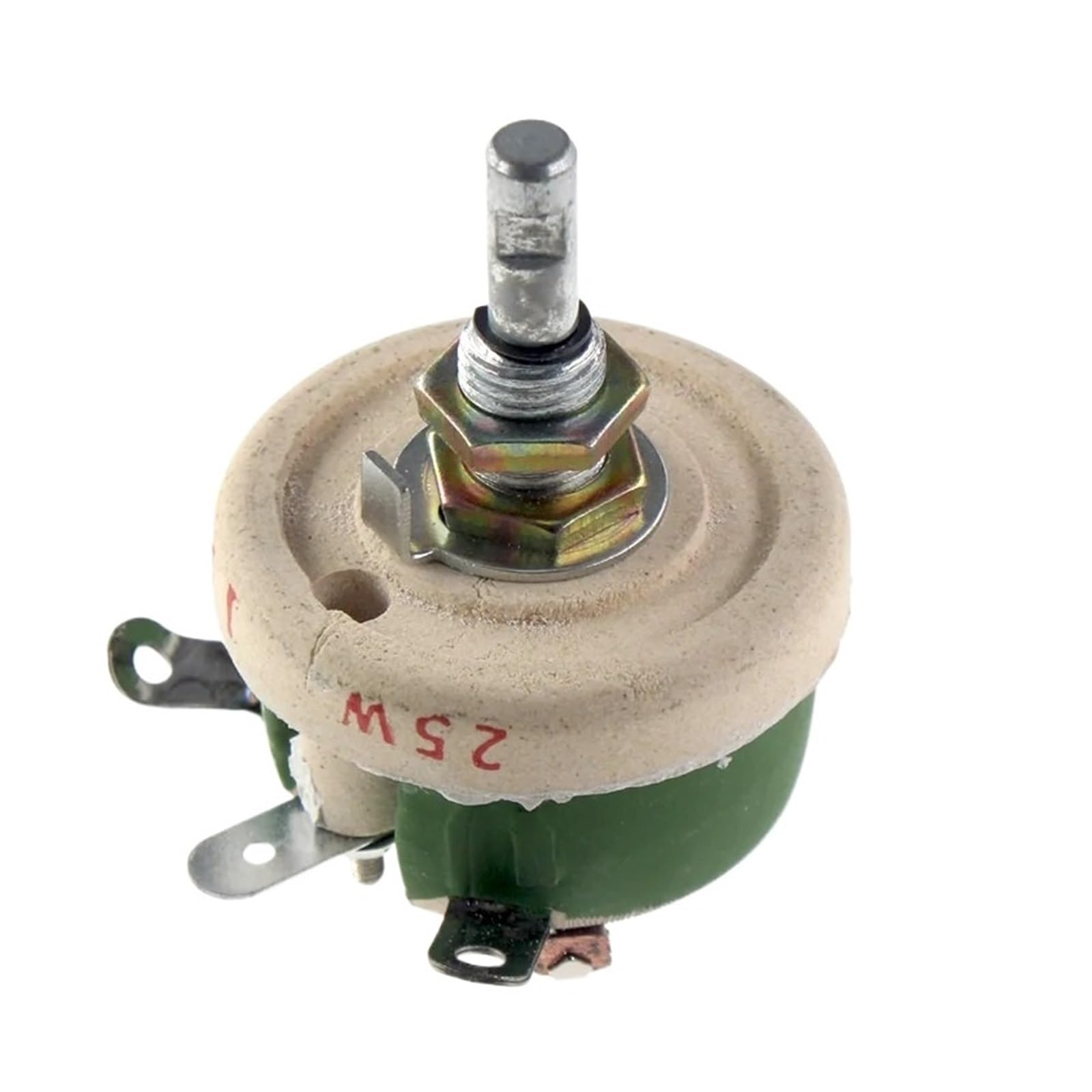 RISWEKFW 25W BC1-1R/2R/3R/5R/10R/20R/50R/100R/200R/1K high Power Sliding rheostat,rotary variable wire wound resistor,Disc shape,Adjustab(1K 1pcs)
