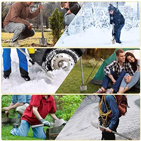 NACATIN Folding Shovel, 71cm Camping Military Survival Shovel Spade for Outdoor Hiking Camping Backpacking Gardening Car Emergency Fishing