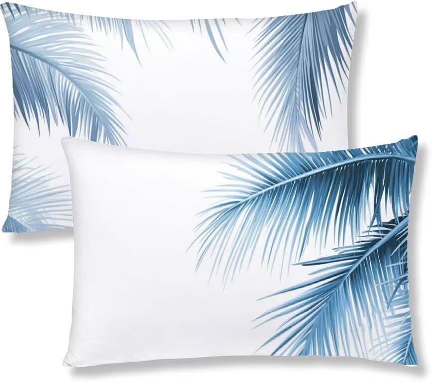 Housse Coussin en Velours Bleu de Qualite Superieure Taie Oreiller 30x50 Lot
