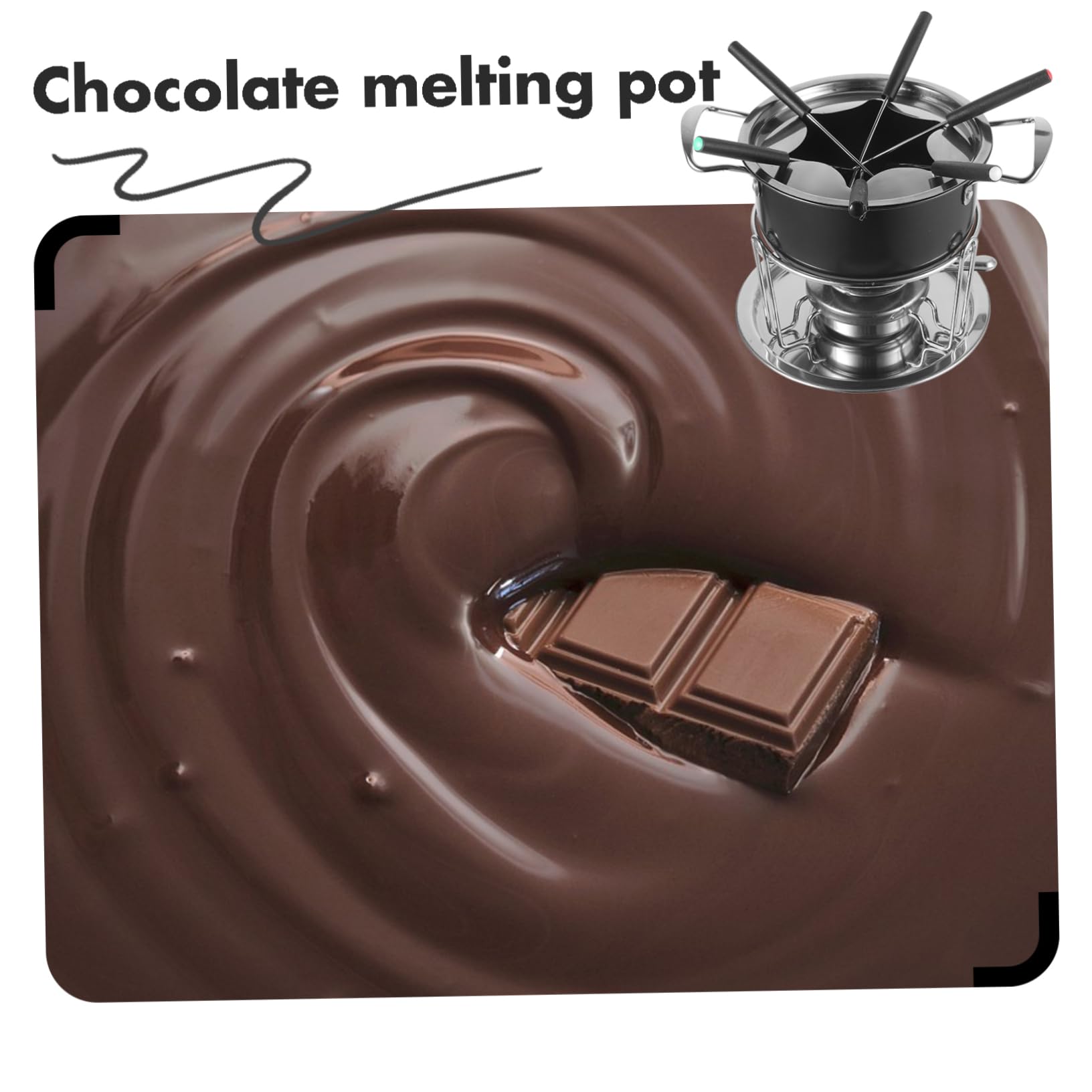 SHOWERORO Melting Pot Baking Tool Stainless Steel Heat Resistant Easy to Clean for Home Kitchen Dining