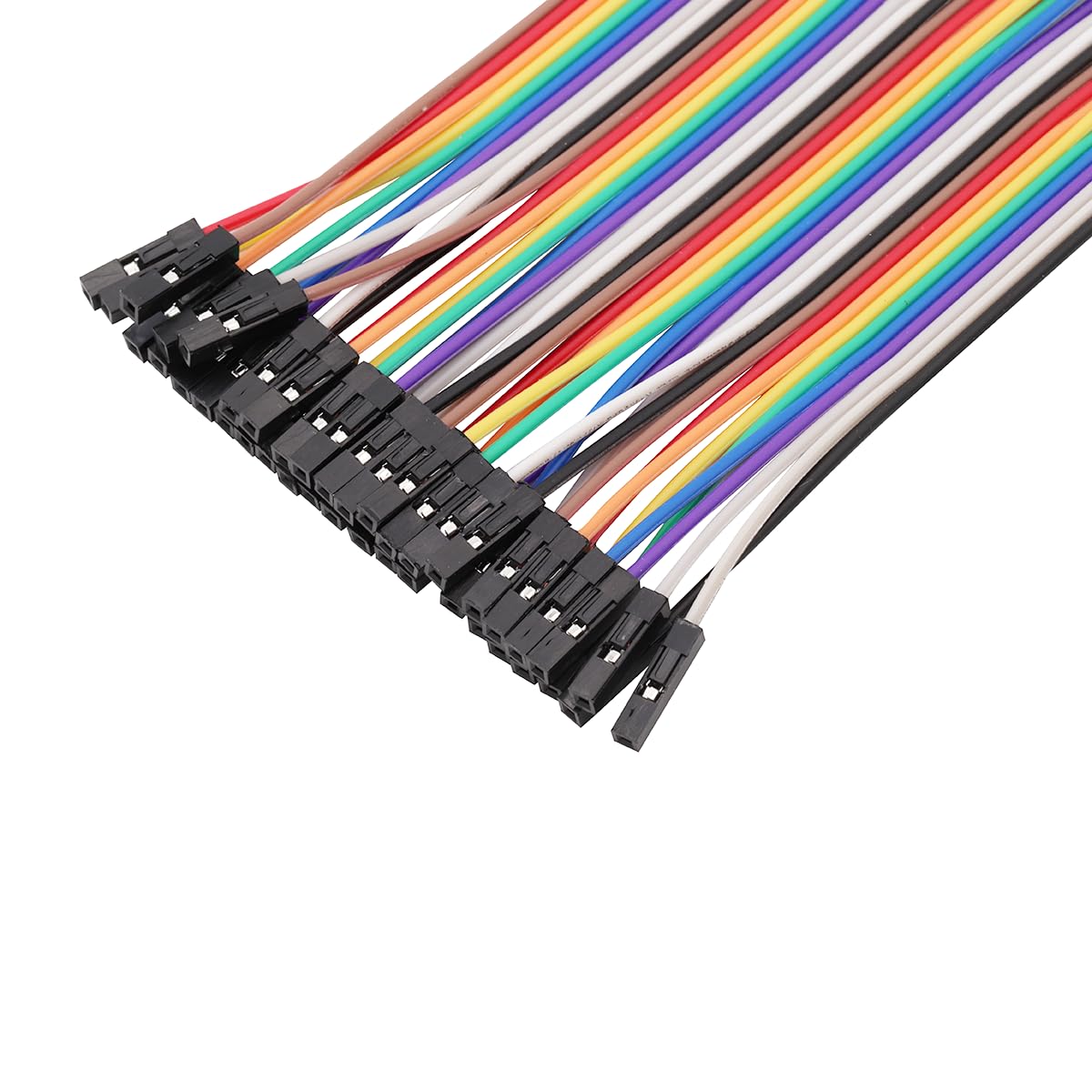 120 cavi jumper Wire a 40 pin – 10 cm/3,93 pollici femmina/maschio, 24 AWG per Arduino Breadboard fai da te