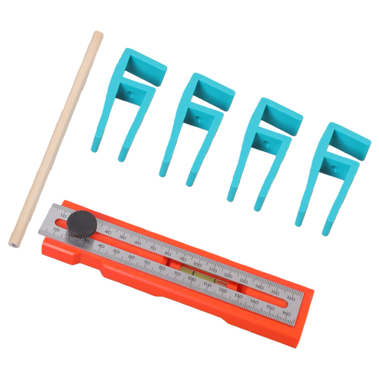 YHAILI Rotatable Marking Ruler Woodworker Horizontal Base with Blisters Multifunctional Positioning Ruler Measuring Tool