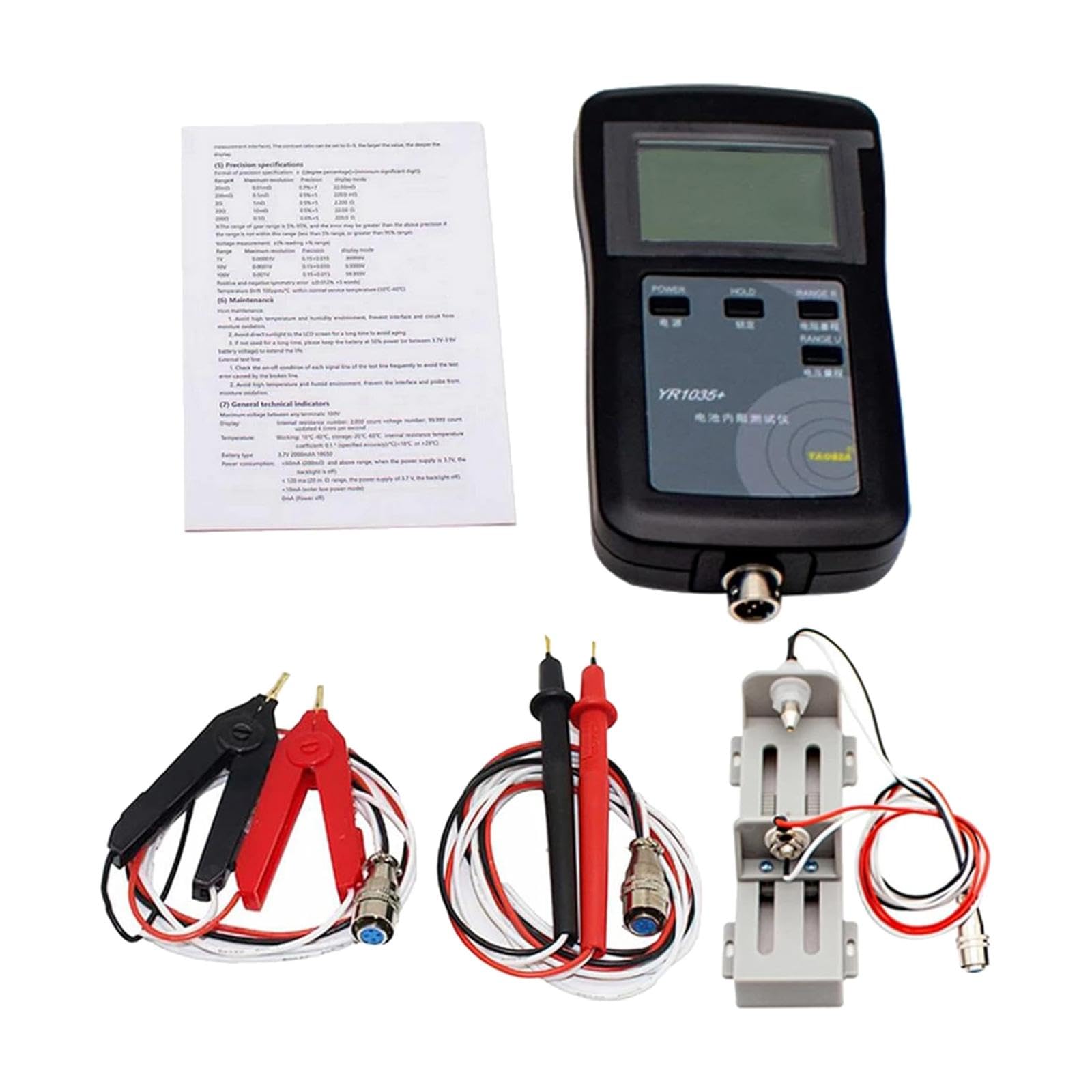 Medidor de Resistencia Interna de Batería, Comprobador de Voltaje de Batería, Portátil, Yr1035.4 Línea, Estilo b