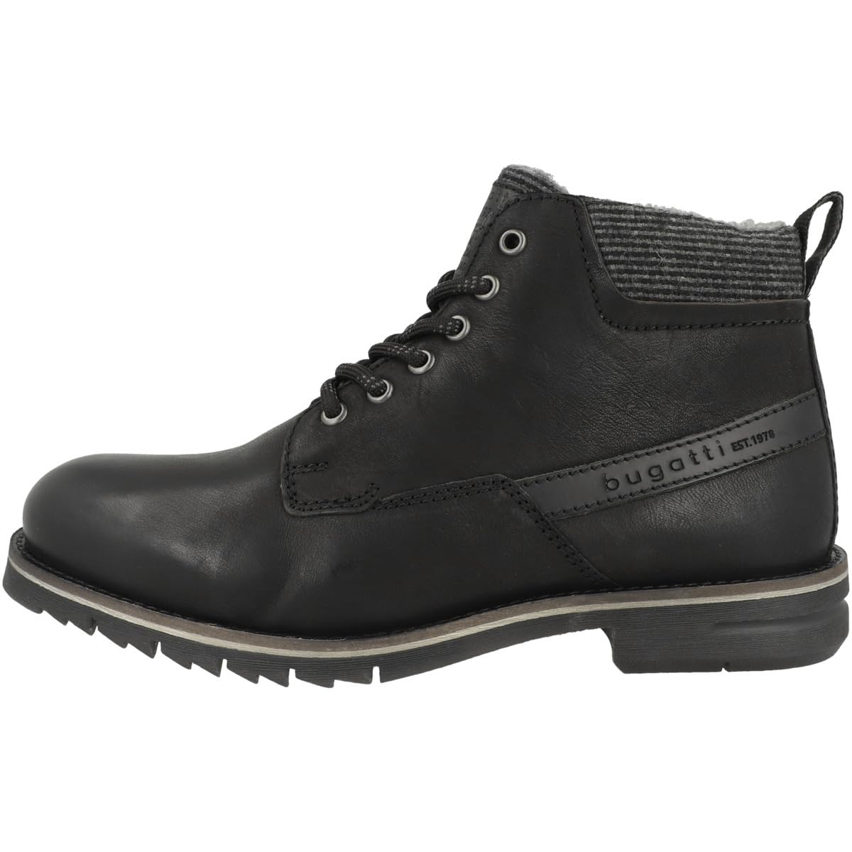 bugatti 321-auf51, Men's Warm Lining Boots, Black, 41 EU, Black/White, 7.5 UK