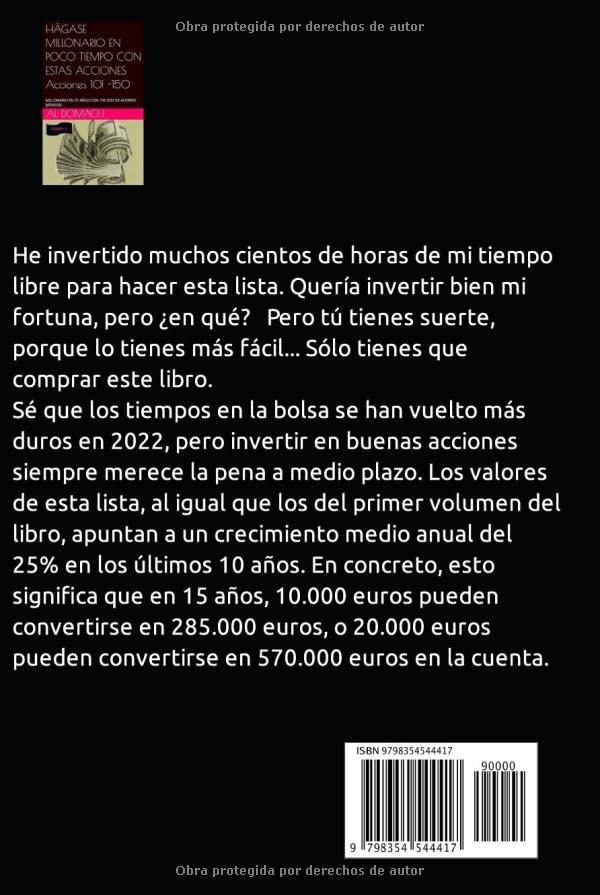 Miniatura 2 de HÁGASE MILLONARIO EN POCO TIEMPO CON ESTAS ACCIONES Acciones 101 -150 LAS ACCIONES CON LAS QUE PUEDE HACERSE MILLONARIO EN 35 AÑOS CON 150 USD DE