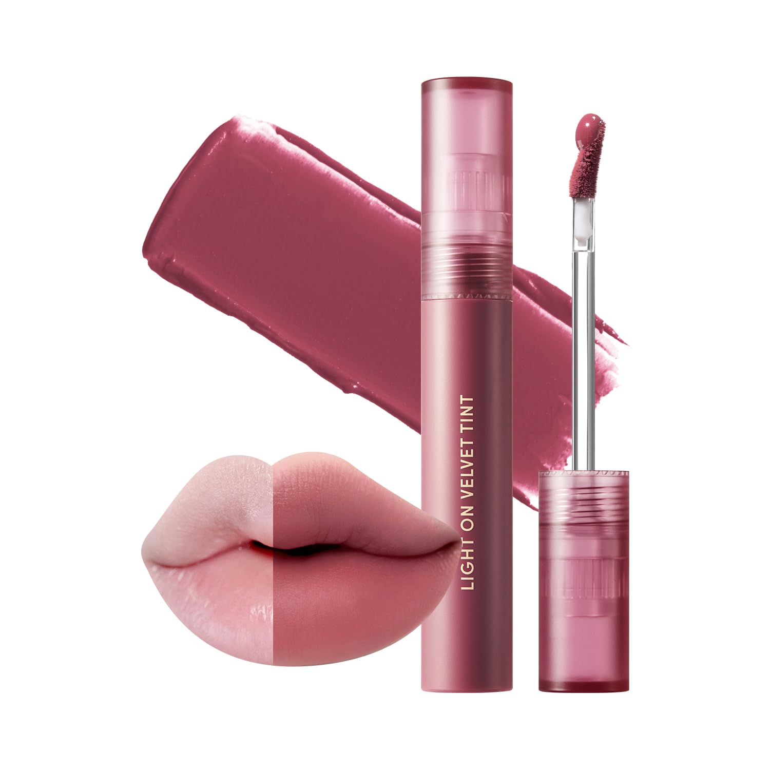 Nature Republic Light on Velvet Tint (06 MOOD PLUM) | High Pigment, Weightless Lip Tint with Velvety Matte Finish, Smooth Texture, Non-Sticky Formula