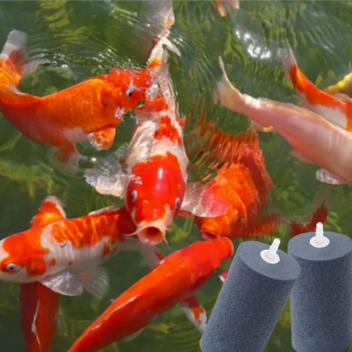 Large Air Stone, Air Stone Hydroponics, 4 x 2 Inch Large Air Stone Cylinder Bubble Diffuser for Aquarium, Fish Tank, Pond and Hydroponics Air Pump, Growing System, Circulation