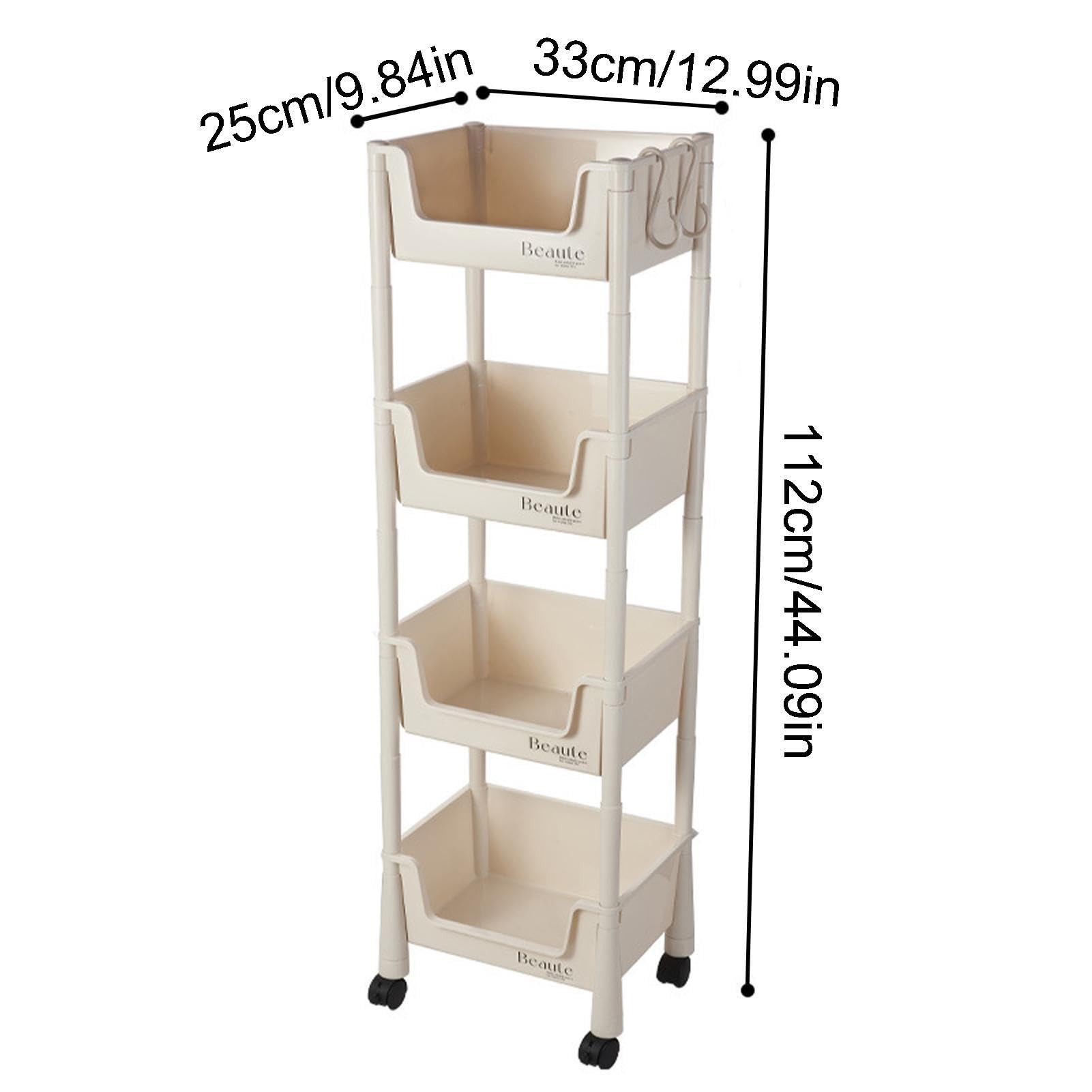 Carrello portaoggetti a 2/3/4 ripiani, organizer multifunzione