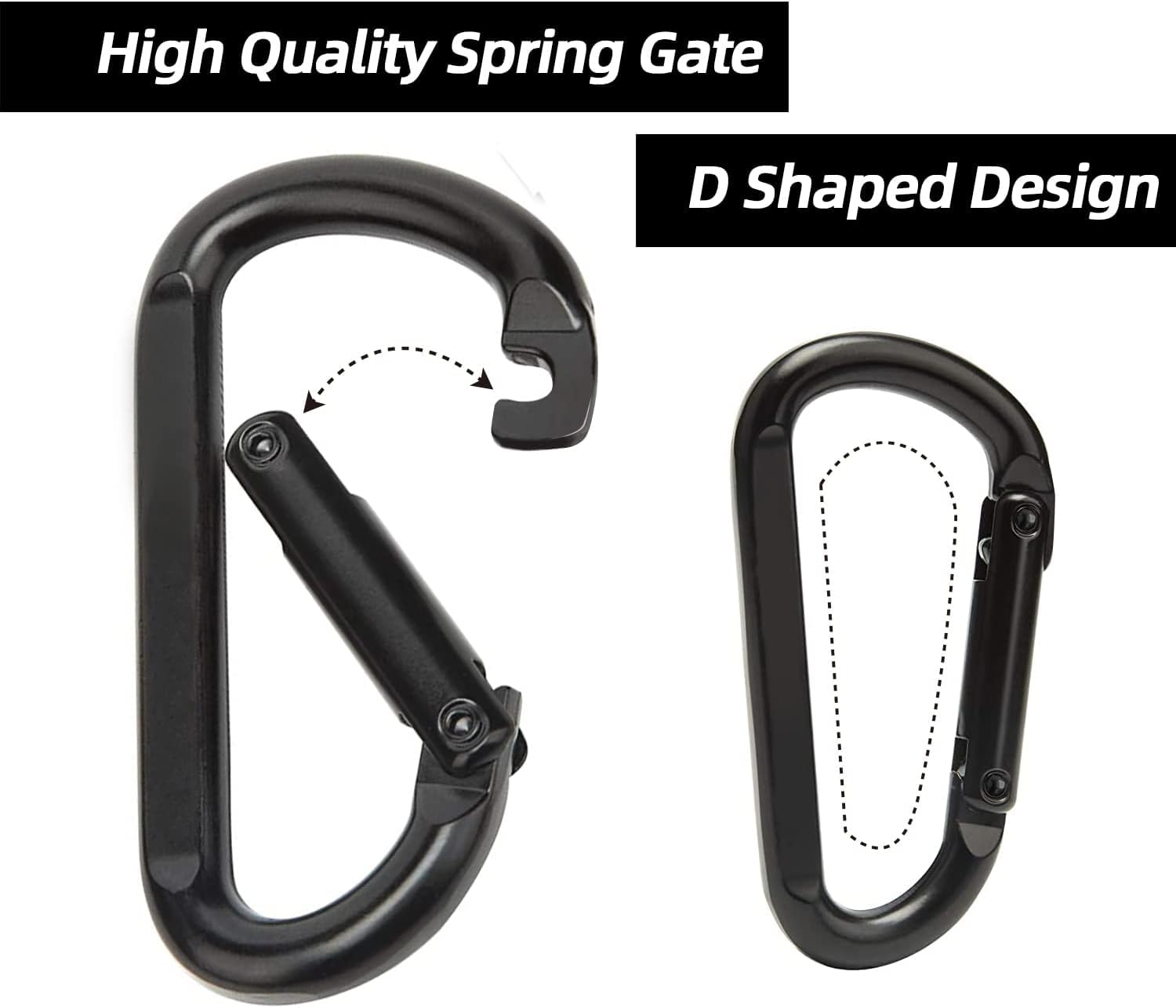 Heavy Duty Carabiner Clips, 880lbs - 3