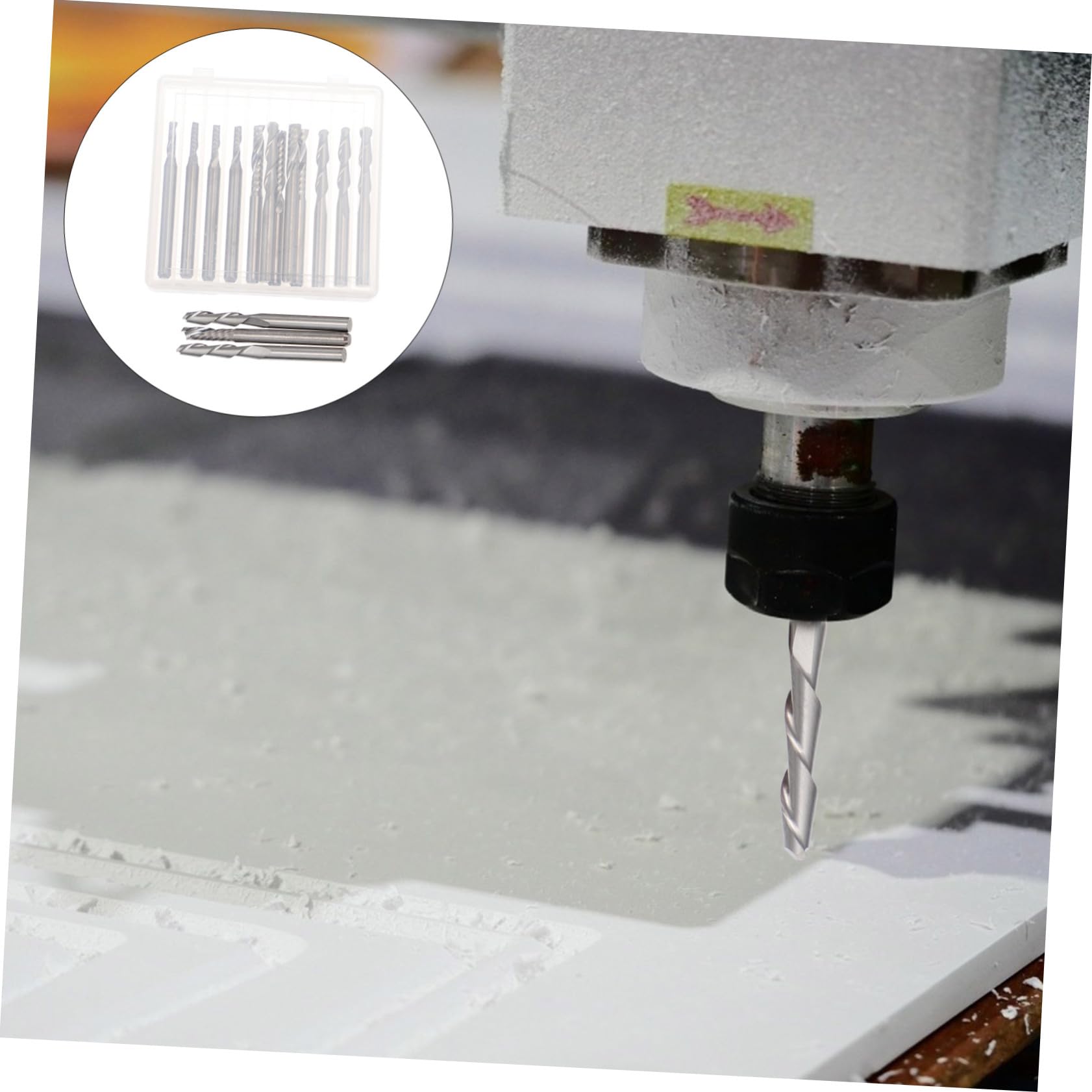 LIFKOME 12pcs/Box Tungsten Steel Milling Cutter End Mill Set Router Bits for Woodworking