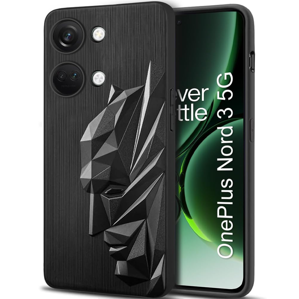 TOUCCH 3D Face Back Coverfor One Plus Nord 3|Shock Proof Design with Camera Protection Ring|Liquid Case (Microfibre Lining) for One Plus Nord 3|Silicone-Black