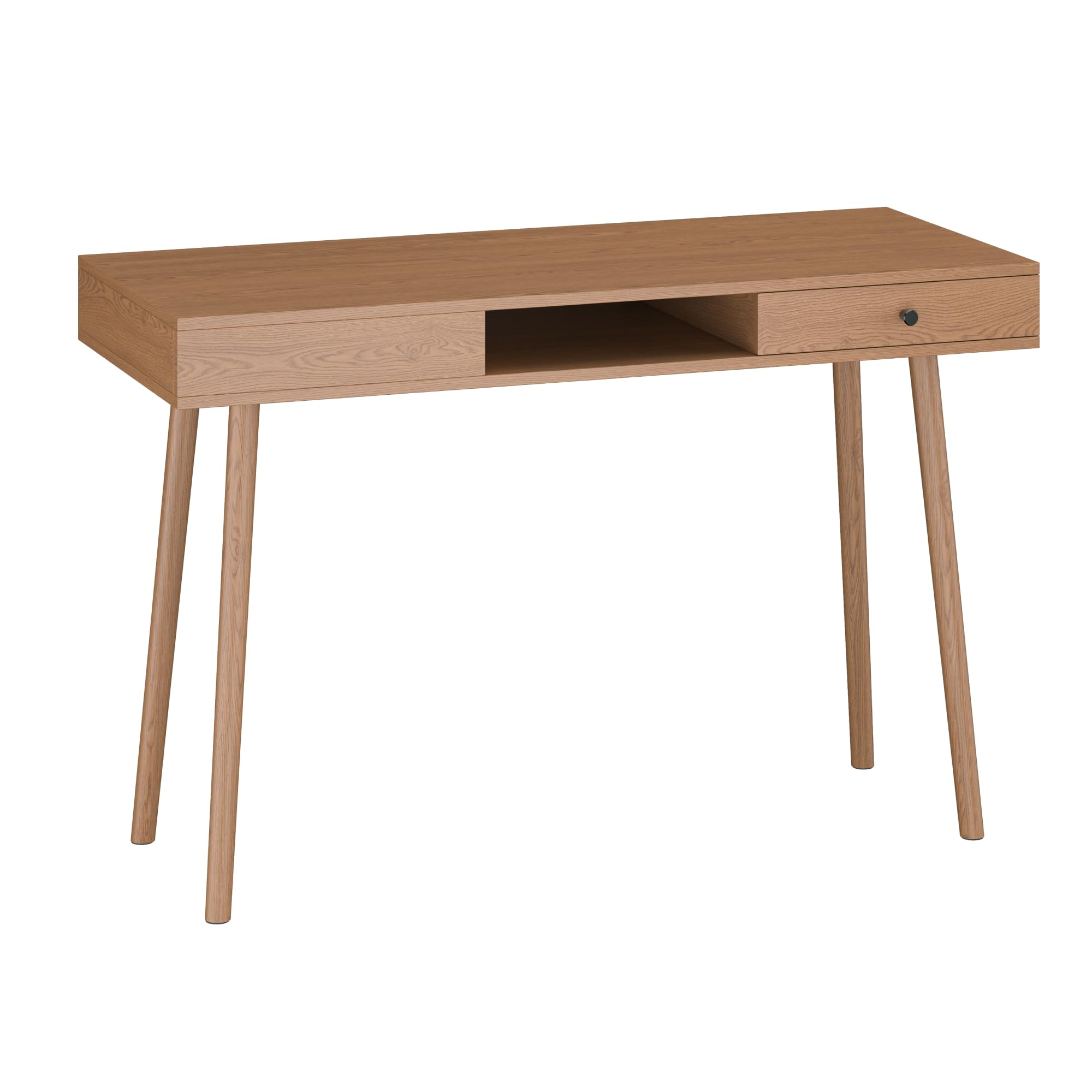 [en.casa] Scrivania con Cassetto, 75x115x48 cm Effetto Noce