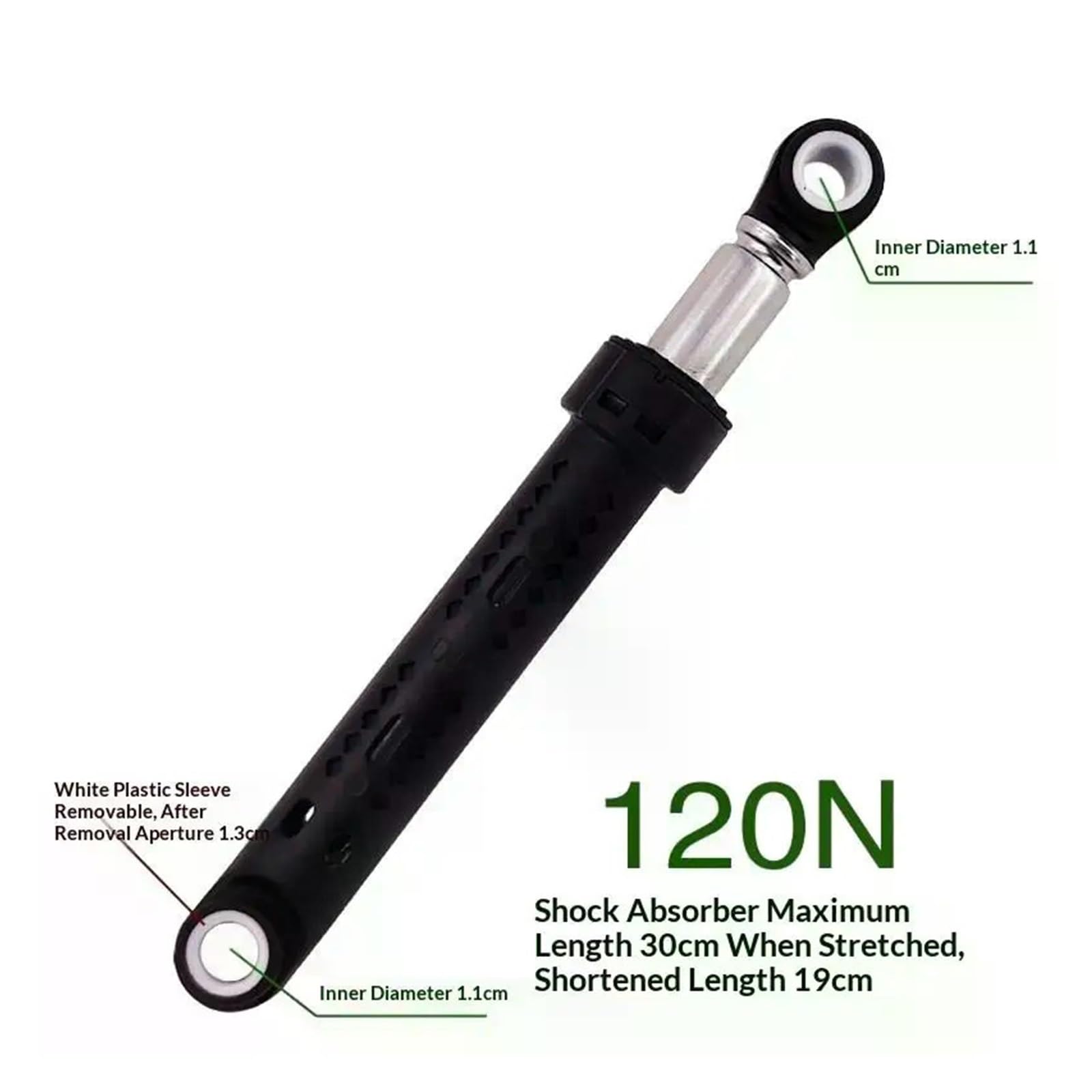 Amortiguador, Compatible con Beko, lavadora de tambor frontal(120N 2pcs)