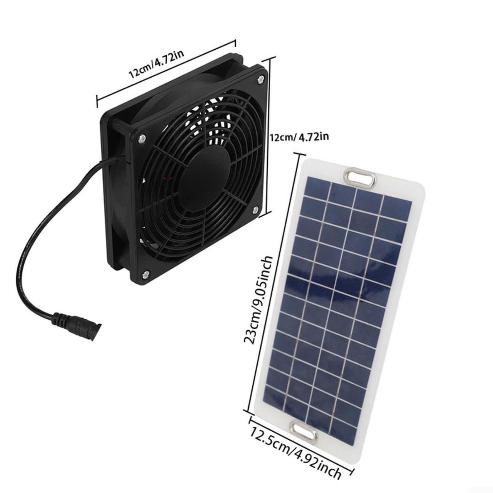 Solar Panel Ventilator Kit 30W, Leistungsstarker Lüfter 3000 U/min Mit Schutznetz, Ideales Kühlsystem Für Tiergehege Hühnerstall Treppenhaus Gartenlaube Und Camping