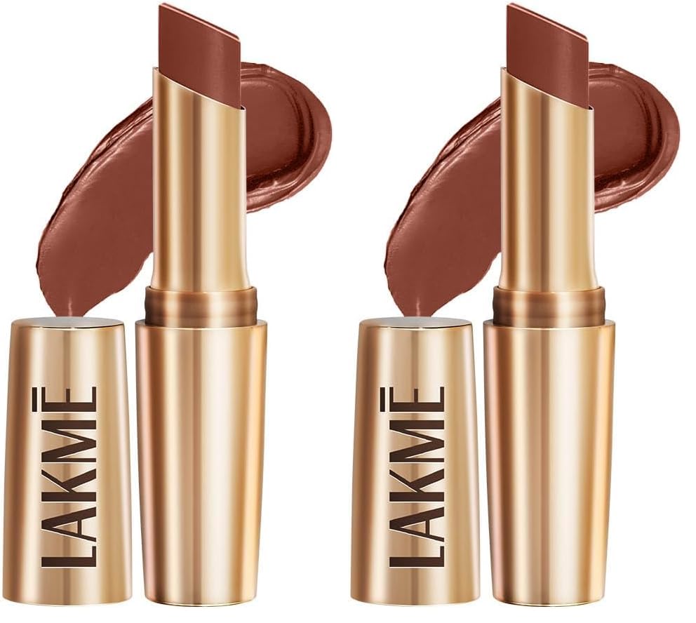 Image of Lakme 9 To 5 Primer + Matte Lipstick- Cinnamon Spice 3.6g (Pack of 2)