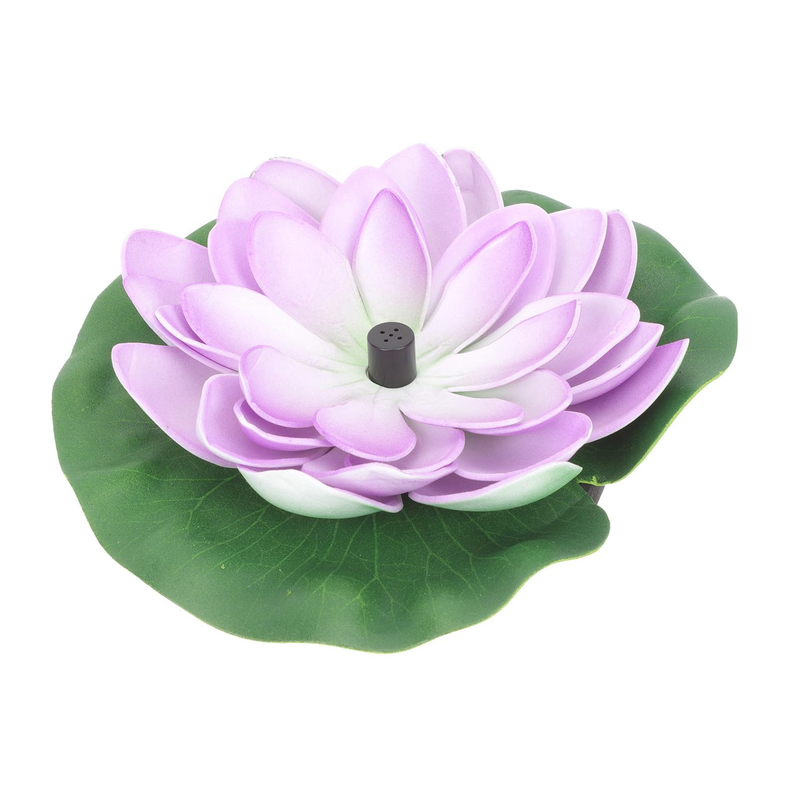 Fontana Solare a Loto Galleggiante Porpora per Laghetto e Giardino | Abs, 7v 1, 2w, Flusso 180l/h e Testa 100cm, Funzionamento Automatico, Facile da Pulire