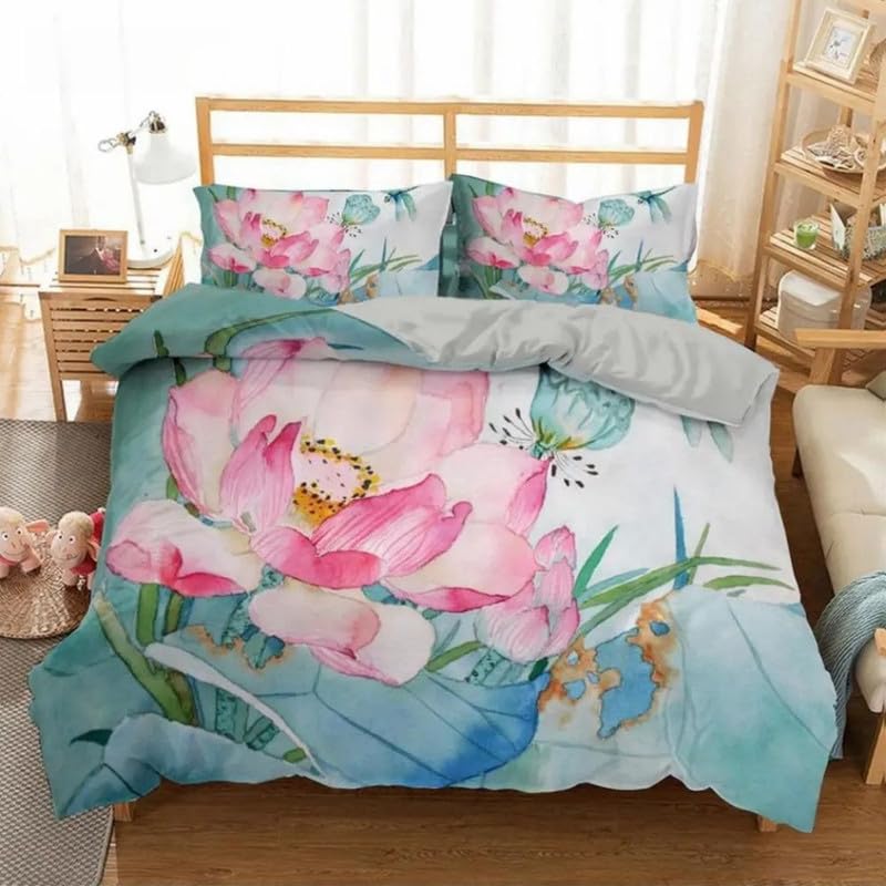 Decoration Anniversaire originale avec la parure de lit 220x240 adulte Fleurs De Cyan