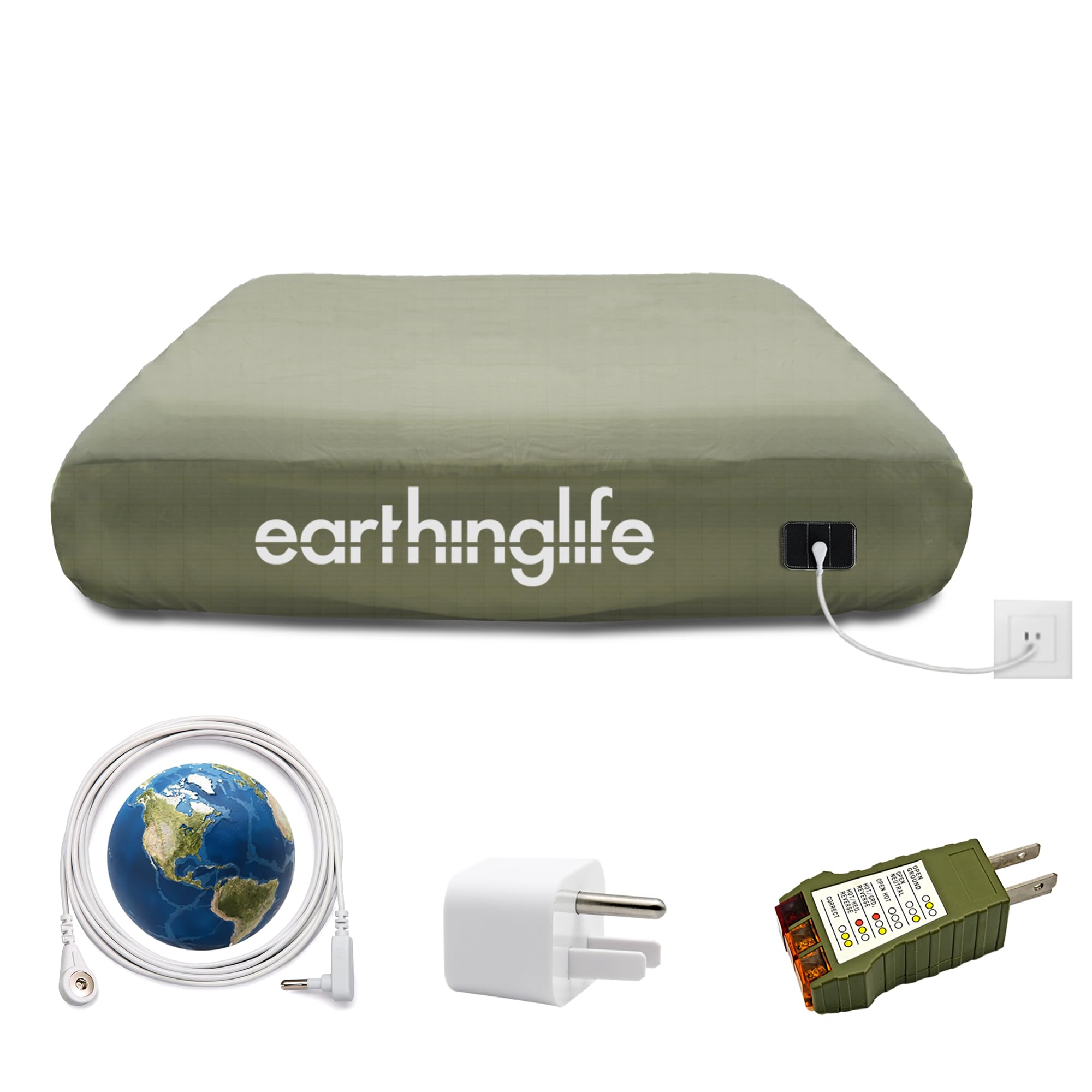 Amazon｜Earthing Grounding ボックスシーツ アース接続ケーブル付き