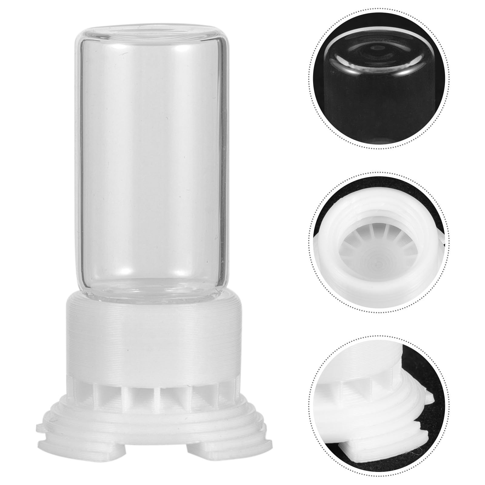 HEMOTON Bebedero para Hormigas 2 Piezas 5 Ml Plástico y Acrílico Transparente Taza Pequeña para Nido Comedero Agua Portátil para Cuidado y Alimentación de Colonias en Terrarios