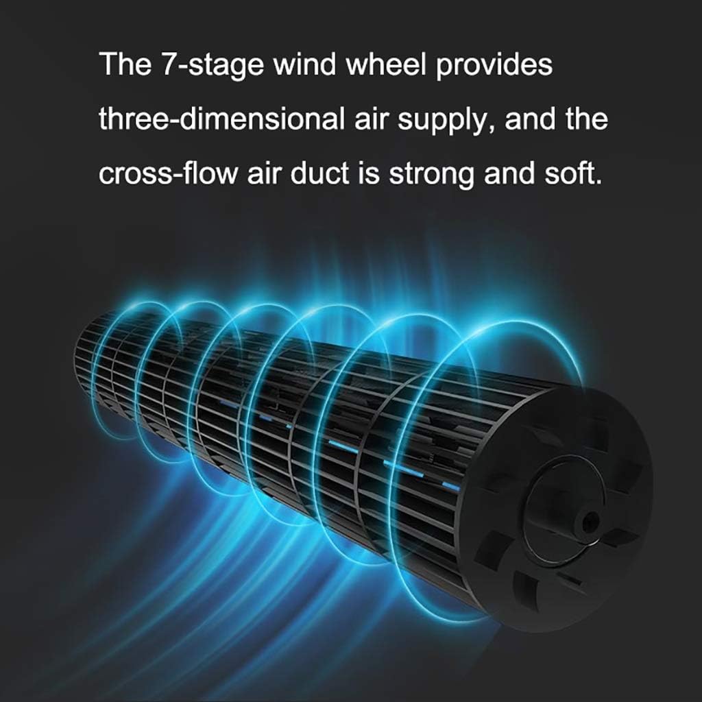 Tower Type Air Cooler Remote Air Purifier Silent Air Conditioner Air Purification Suitable for Living Room Bedroom Kitchen Etc White 110x30cm