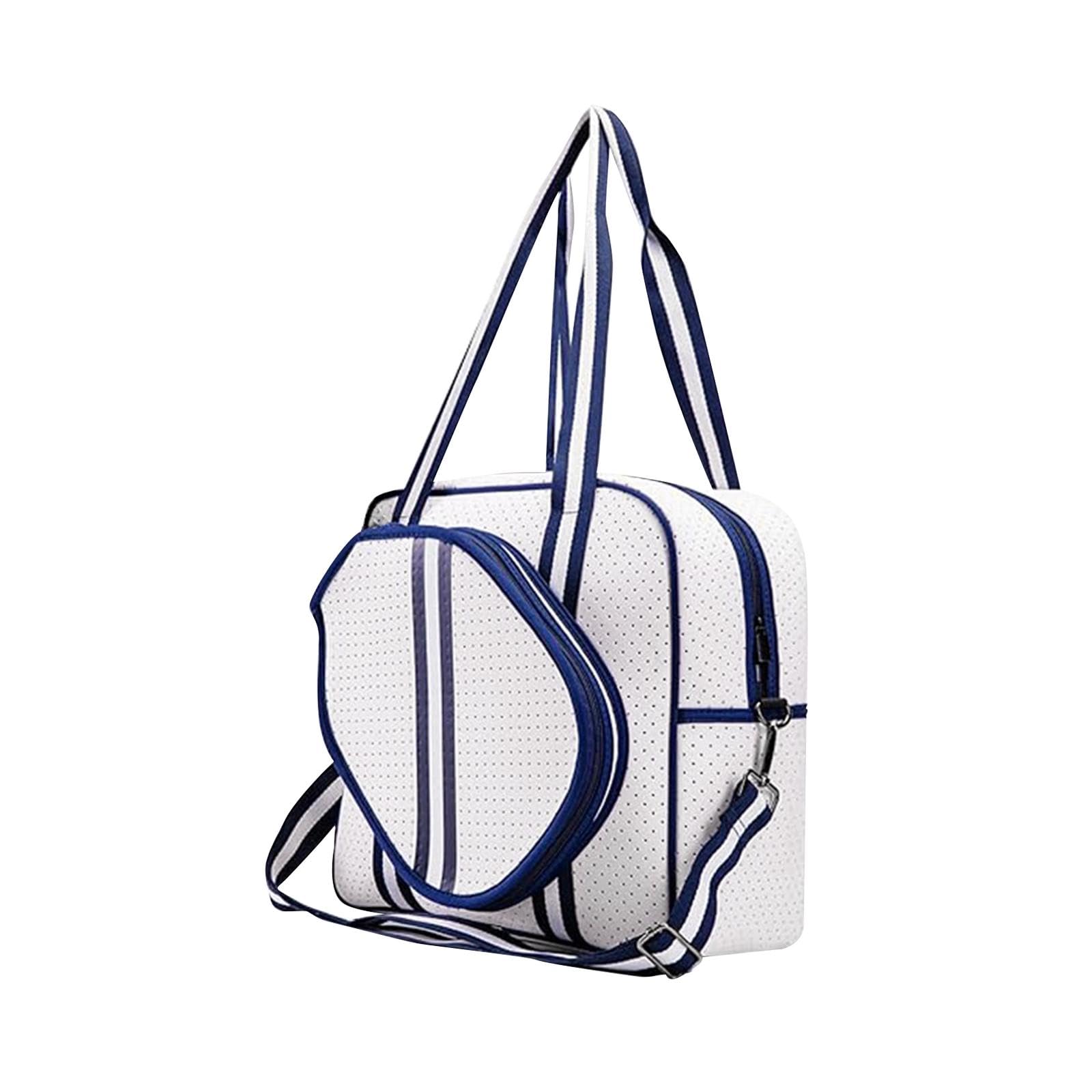 Badminton Shoulder Bag Large Handbag for Adults Pickleball Badminton Racquet Blue-image-33