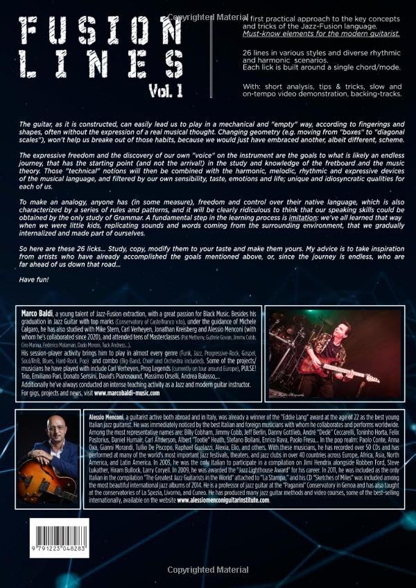 Fusion Lines vol 1 methode de guitare fusion cours de jazz rock tablatures solos