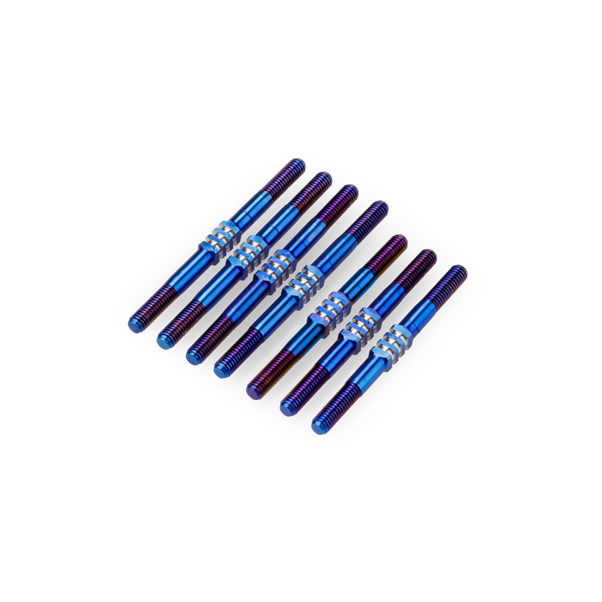 J Concepts 28491 3.5mm Fin Turnbuckle Kit, Burnt Blue, 7pcs, Fits TLR 22X