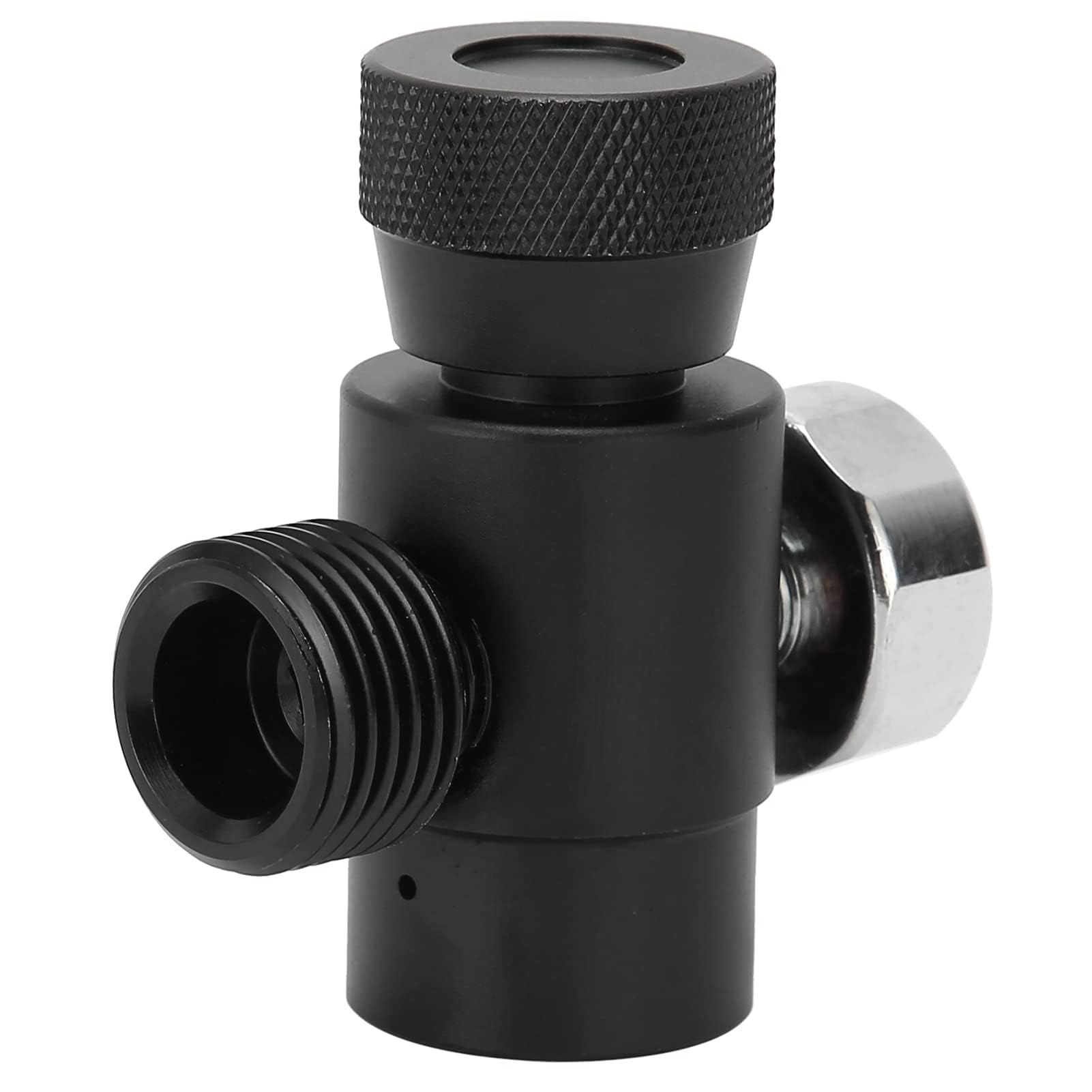 TOPINCN Adattatore di ricarica CO2 con manometro, kit nero CGA320 TR21-4