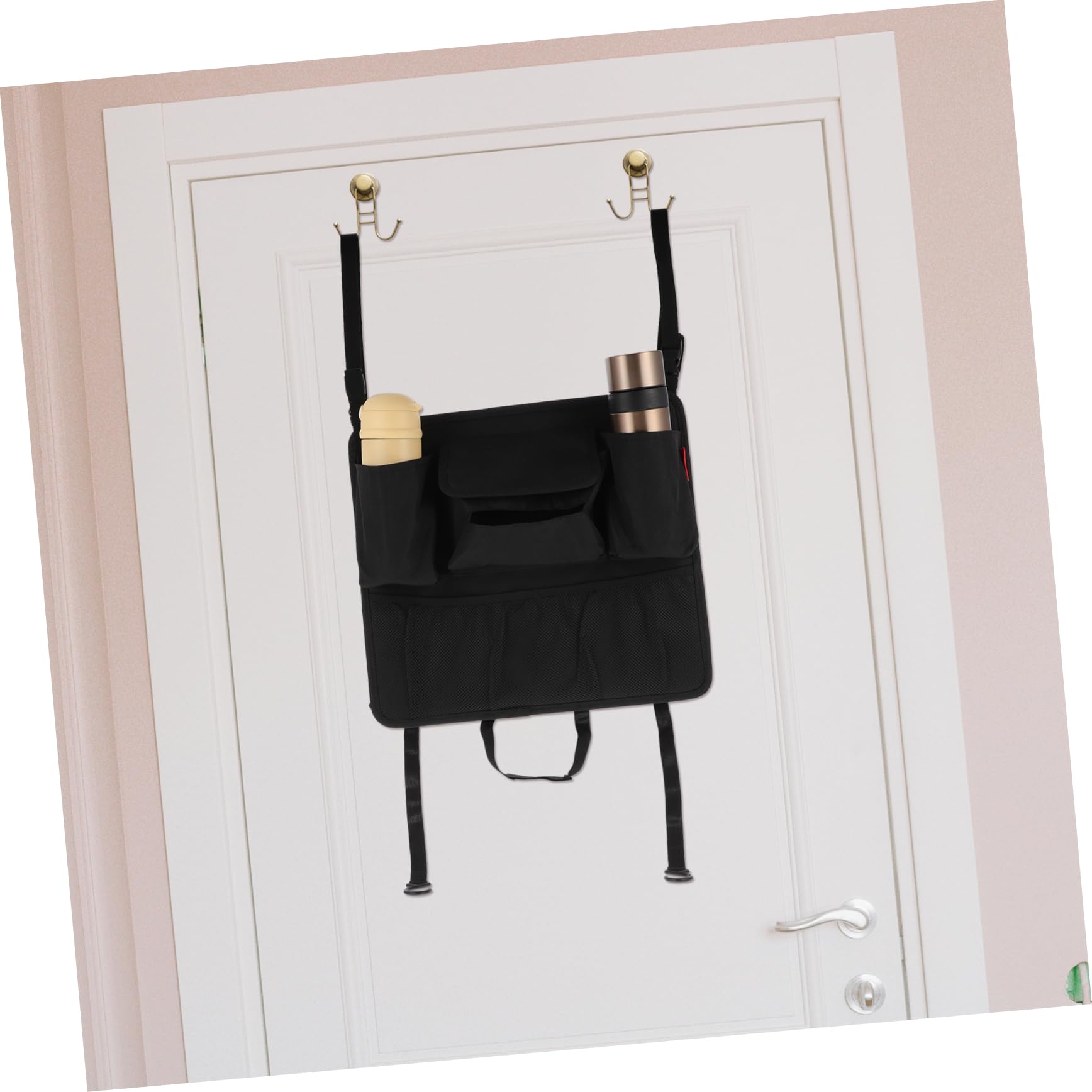 Auto Rücksitz Organizer 1 Stück aus Oxford Gewebe Schwarz