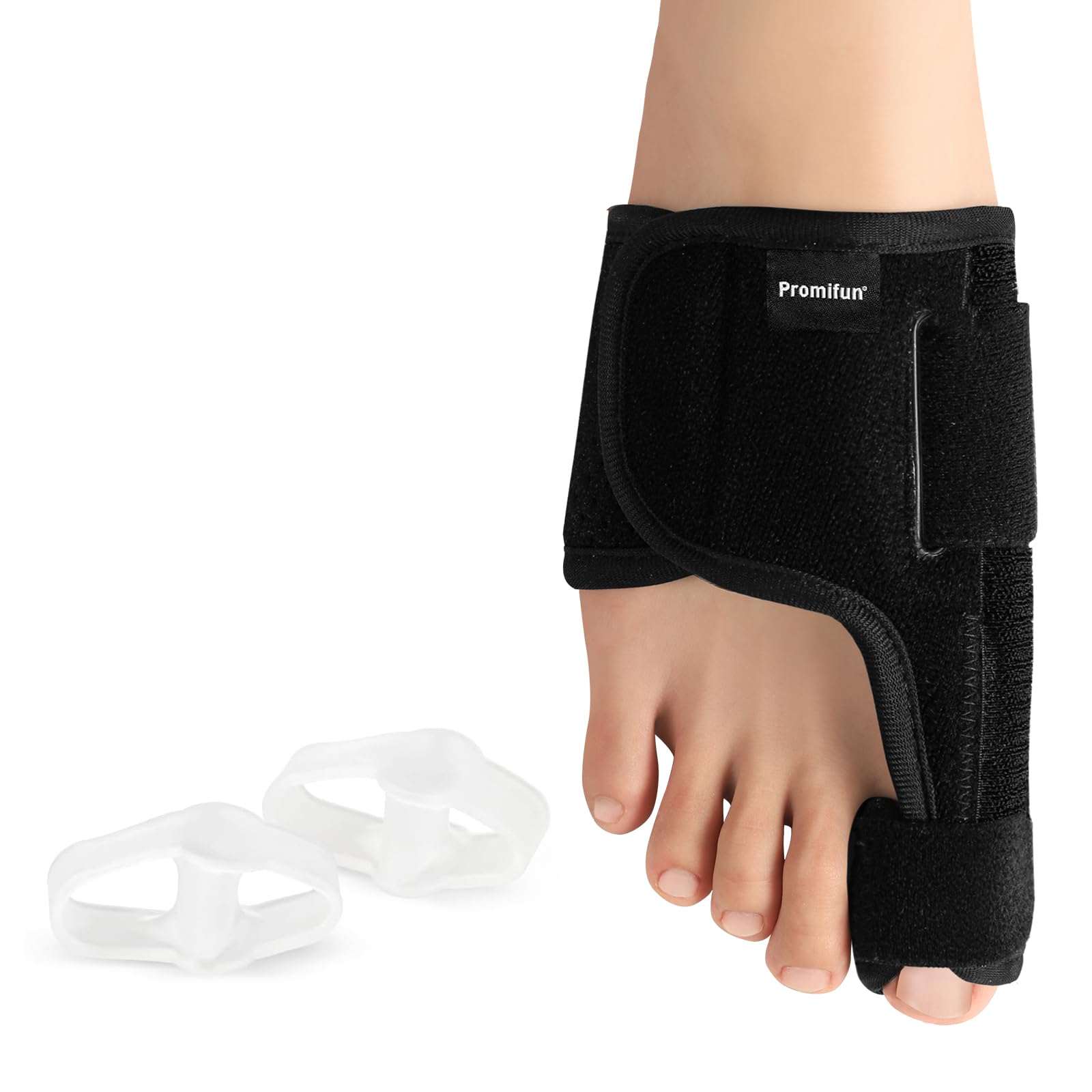 Promifun Toe Splint for Broken Toes – Big Toe Splint for Women & Men – Support Brace for Day & Night Use – Bunion Corrector – 1 paio di dispenser gel