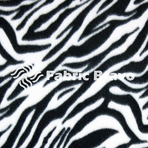 Black & White Zebra Fleece Fabric , 60” Inches Wide – Sold By The Yard