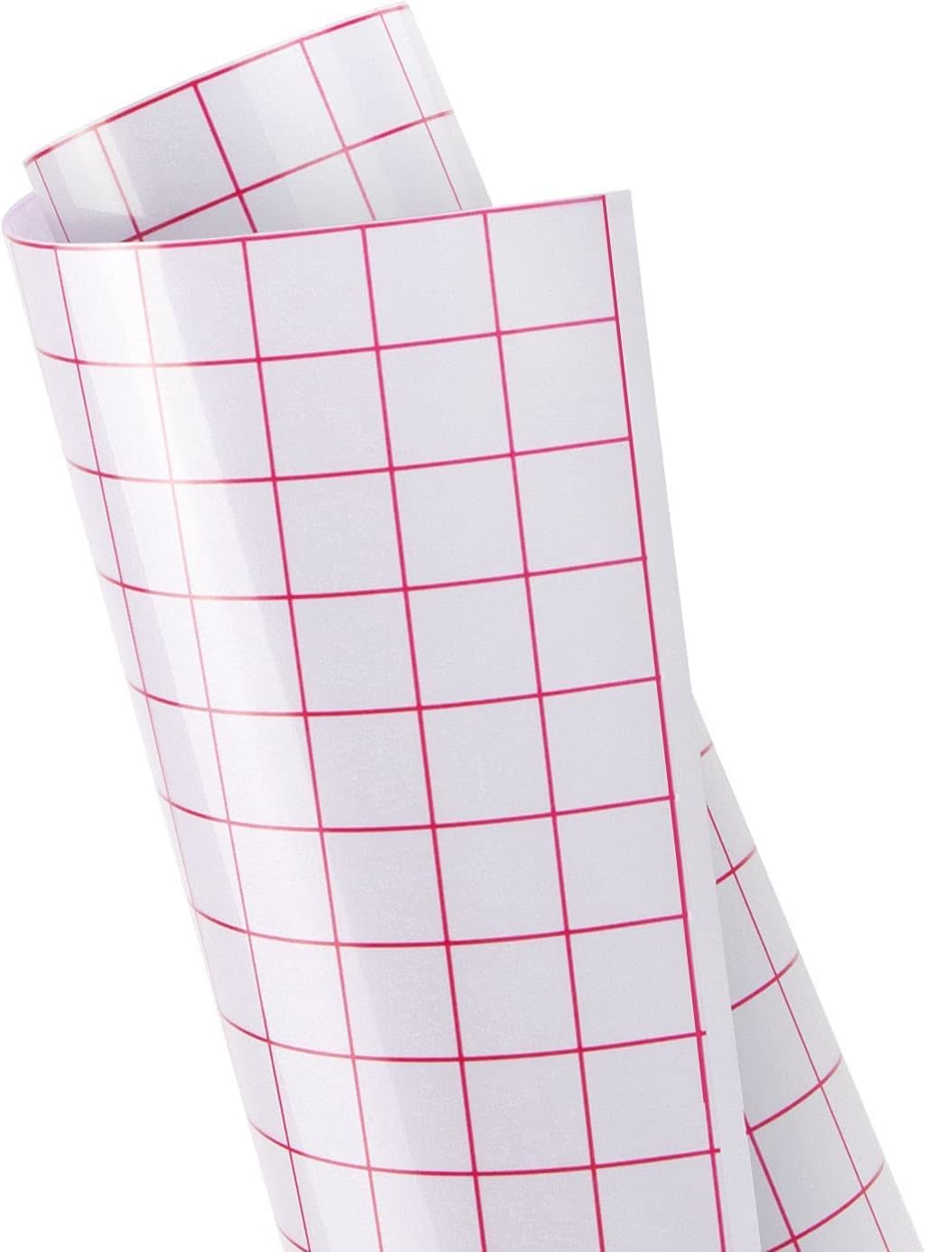 melala Transfer Tape for Vinyl -12" x 12 FT w/Red Alignment Grid Transfer Paper, Medium Tack Vinyl Transfer Tape for Adhesive Vinyl for Cricut Signs Stickers Decals Walls Doors & Windows