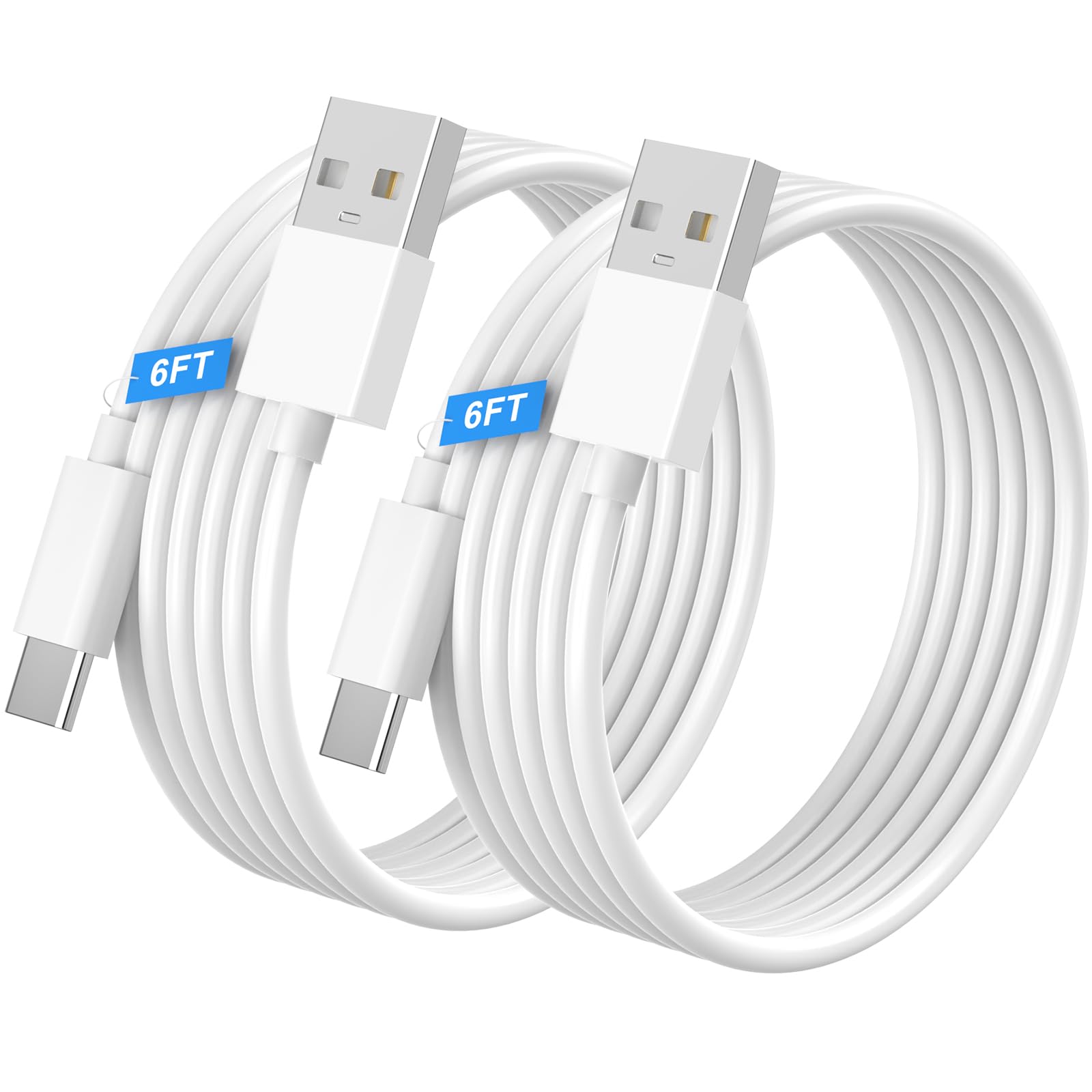 2Pack Car Carplay Cable for iPhone 16 15 Pro Max 15 Plus Charger Cord,6FT [Apple MFI Certified] USB A to USB C Cable Car Play Adapter Cord Fast