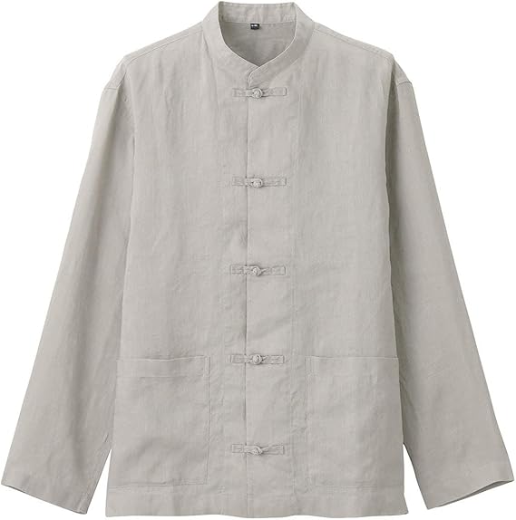 Amazon 無印良品 フレンチリネン洗いざらし結び釦シャツ シャツ 通販