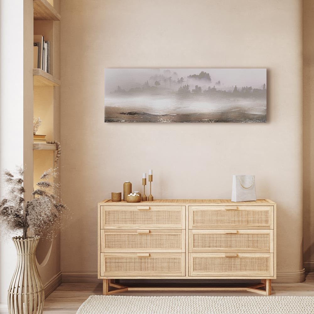 murando - Cuadro en Lienzo Bosque 150x50 cm Impresión de 1 Pieza | Tejido no Tejido Artística Imagen Gráfica Decoracion de Pared Naturaleza Paisaje Árbol Abstracto