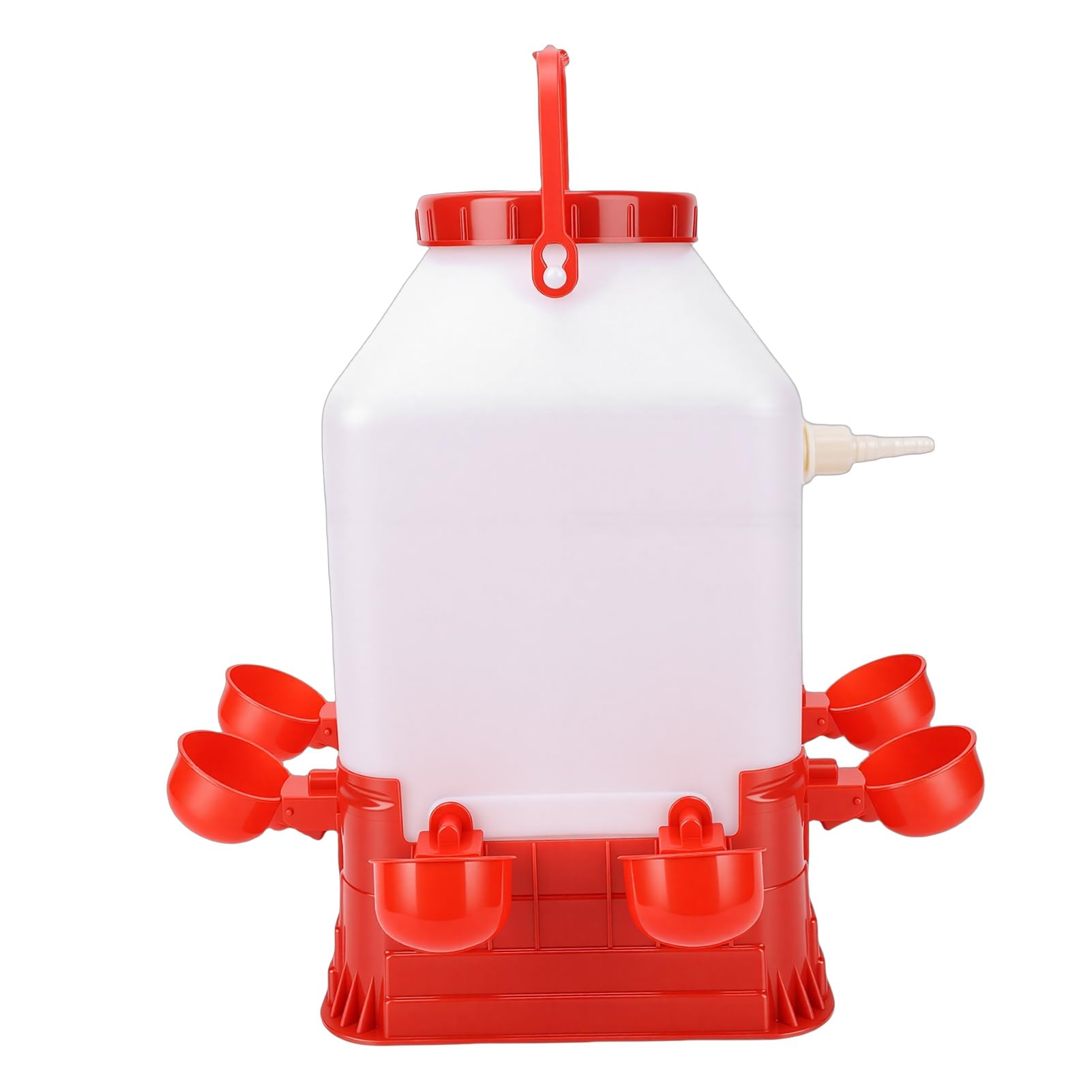 SIXRUN Abbeveratoio Automatico per Pollame, Dispenser Multifunzione D'Acqua per Pollame da 10 Litri a 4 Ciotole con Design a Pulizia Rapida per Uccelli Anatra Pollo da Fattoria