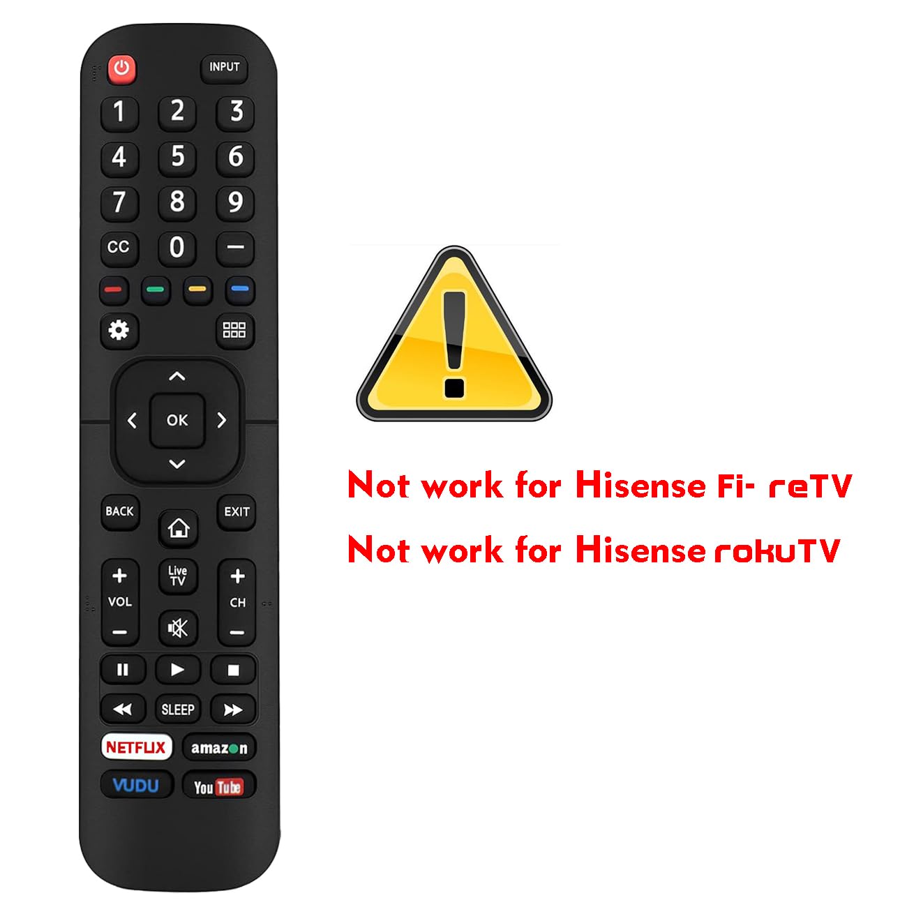 Telecomando Universale VINABTY EN2A30 Per TV Hisense 4K - Sostitutivo Senza Programmazione - 4