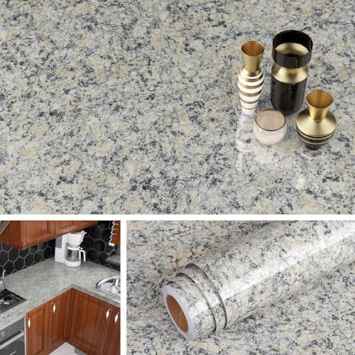 Papier peint en granit imperméable et lavable pour bureau et cuisine