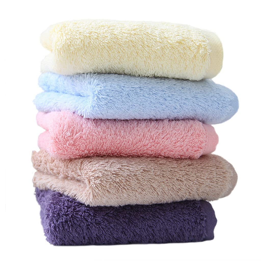 5PCS Children's Towel Pure Cotton Cartoon Children's Face Wash Towel Soft Absorbent and Non-linting (Color : A Size : 5025cm) (A 50 * 25cm)