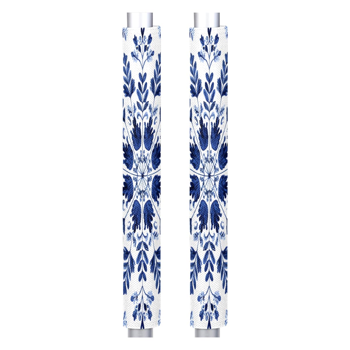 Pardick Refrigerator Door Handle Covers Set of 2 Blue Ethnic Flower Washable Fridge Dishwasher Mocrowave Oven Stove Decor Protector Handle Cover Keep Kitchen Appliance Clean from Food Stains Decorate