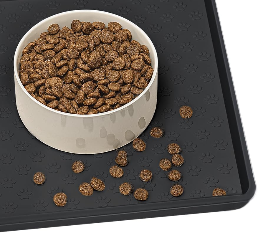 AVYDIIF Silicone Dog Cat Food Mat, Waterproof Slip