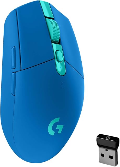 Logitech G305 LIGHTSPEED Wireless Gaming Mouse, HERO 12K Sensor, 12,000 DPI, Lightweight, 6 Programmable Buttons, 250h Battery Life, On-Board Memory, PC/Mac, Blue