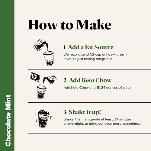 Miniatura 6 de Keto Chow Suplemente bajo en carbohidratos para batidos, nutrición completa para dieta keto