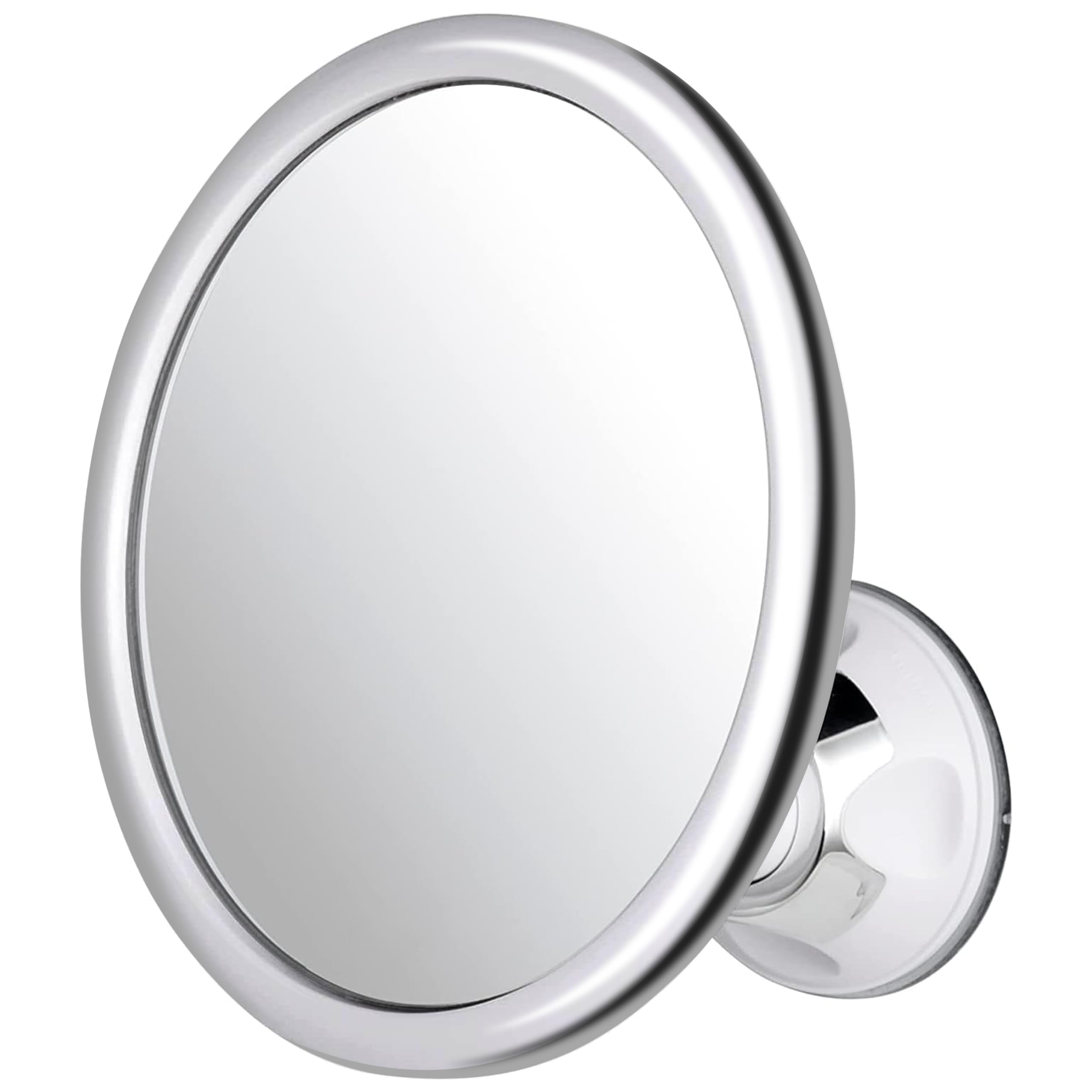 MIRRORVANA Anti Fog Mirror for Shower - Fogless, Shatterproof Shaving Mirror with 360° Swivel and Adjustable Suction Cup - 6.7" x 6.7" Round (Classic Chrome)