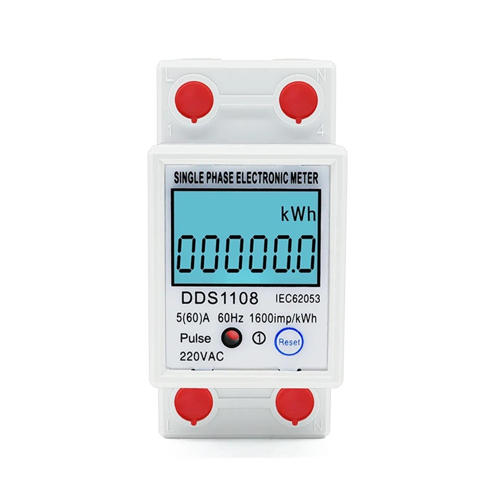 Compteur d'énergie numérique monophasé 220V avec écran rétroéclairé - 5